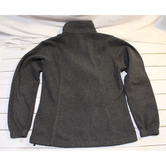 Columbia Women's (S) Charcoal Gray Fleece Full Zip Jacket Pockets Outdoors - Picture 13 of 13